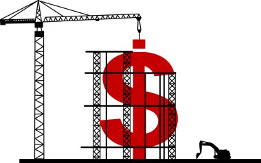 illüstrasyon inşaat dolar