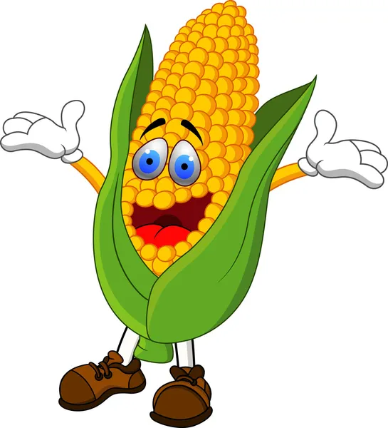 Caricatura de maíz — Archivo Imágenes Vectoriales