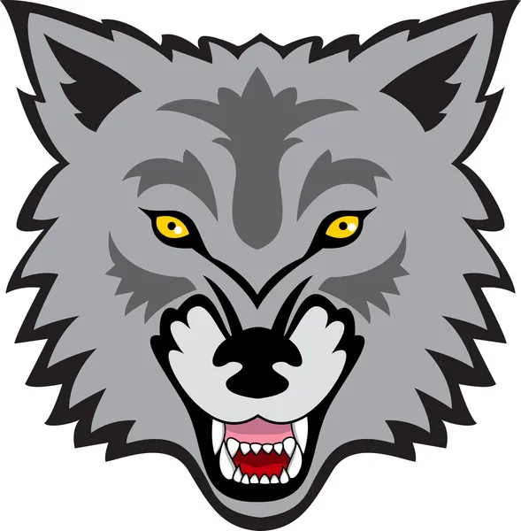 Wolfskop — Stockvector