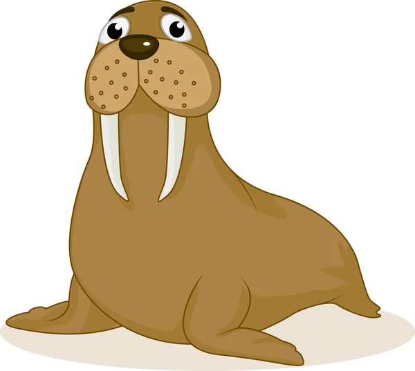 Карикатура на моржа — стоковый вектор