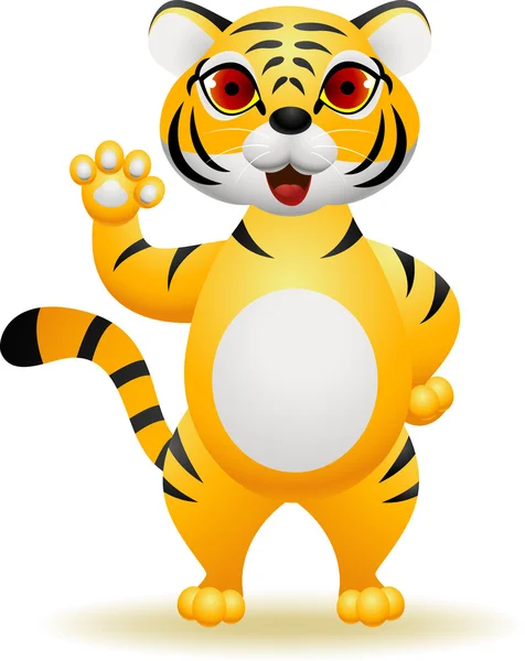 Смішні тигра мультфільму — стоковий вектор
