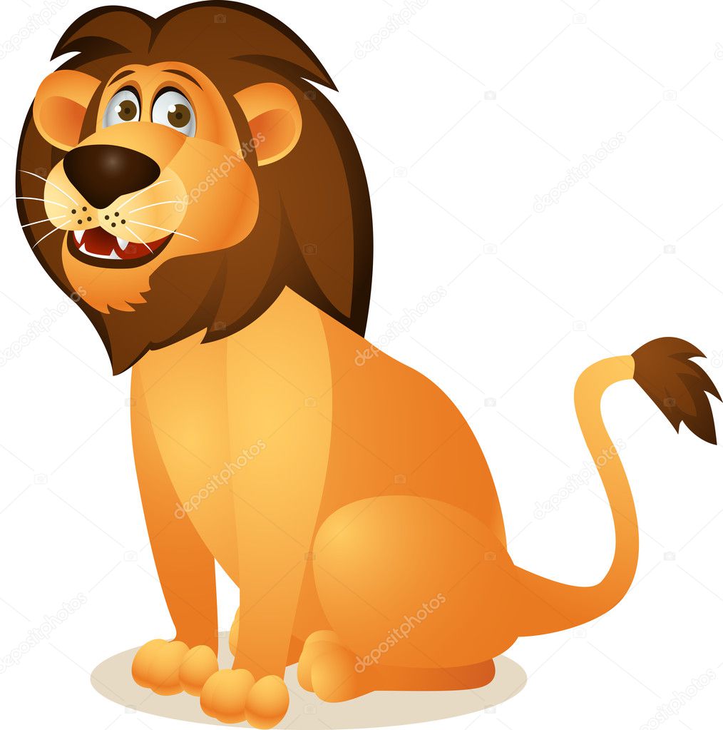 Funny lion cartoon Stock Vector Image by ©idesign2000 #11058332