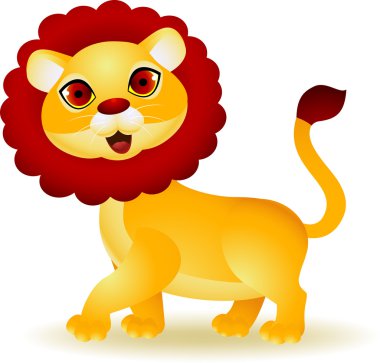 Funny Lion cartoon clipart