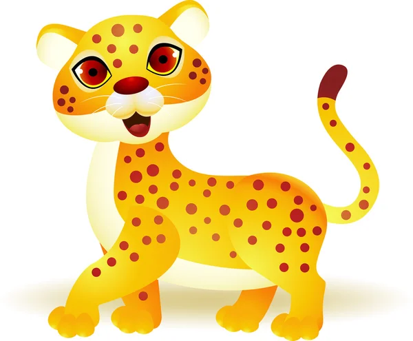 Divertida caricatura guepardo — Vector de stock