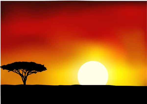 Africa paesaggio sfondo — Vettoriale Stock