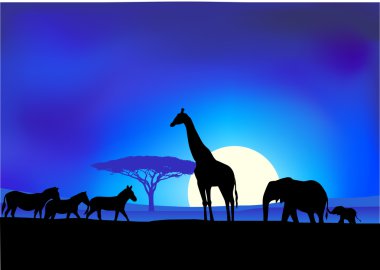 Safari background clipart