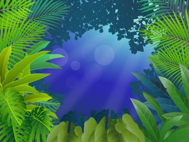 Tropical forest background clipart