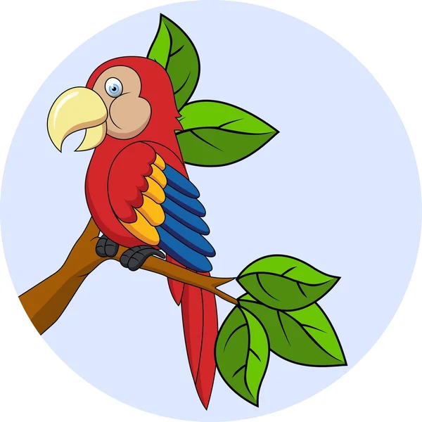 Cartone animato Macaw — Vettoriale Stock