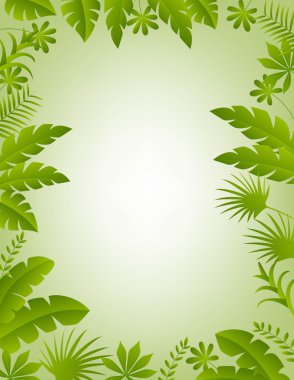 Tropical leaf background clipart