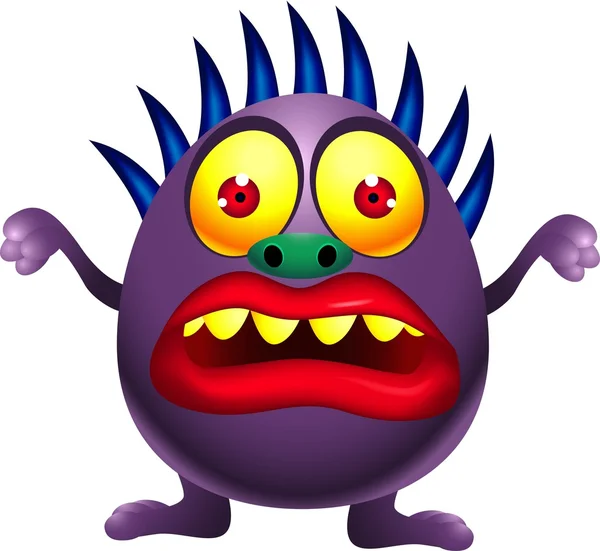 Dessin animé monstre violet — Image vectorielle