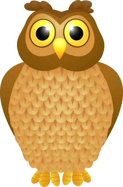 Funny owl cartoon — Stock Vector