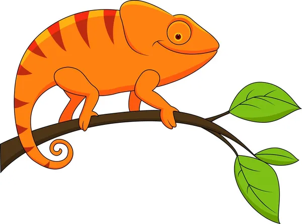 Kreslené vtipné chameleon — Stockový vektor