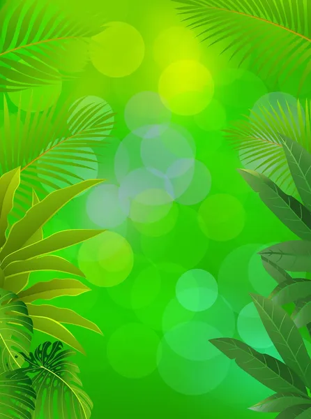 Tropical forest background — Stock Vector