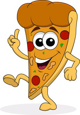 Pizza cartoon character clipart