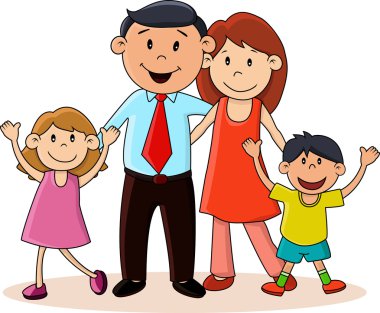 Happy family clipart