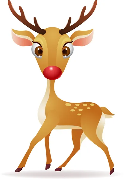 红鼻子鹿 — 图库矢量图片