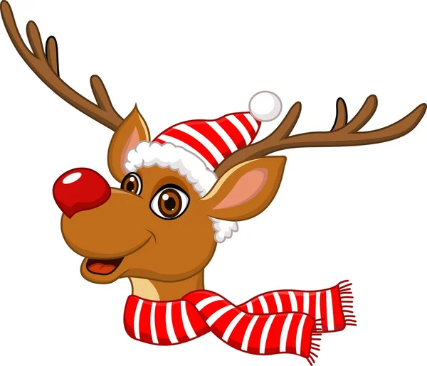 可爱的圣诞驯鹿 — 图库矢量图片