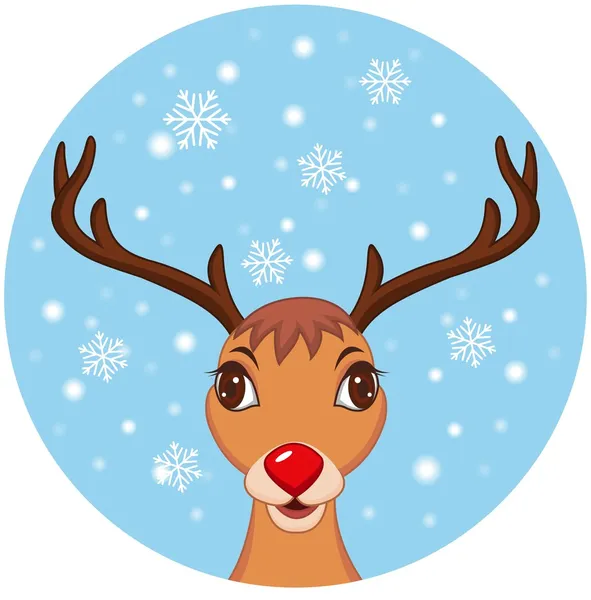 Lindo renos de Navidad — Archivo Imágenes Vectoriales