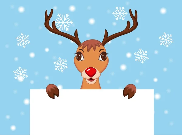 Cute Christmas Reindeer — Stock Vector