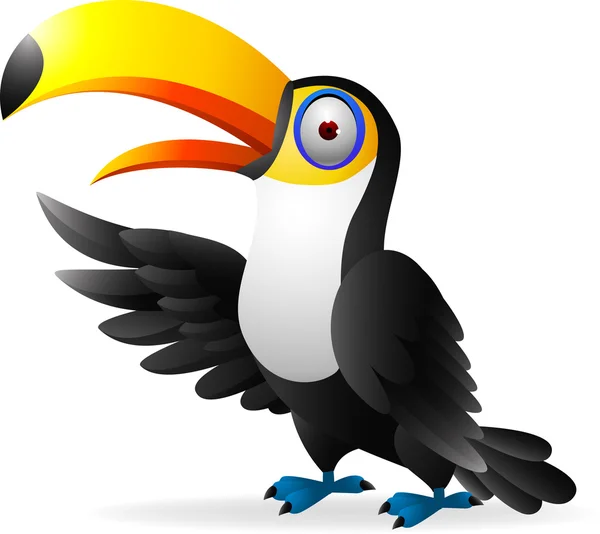 Uccello tucano che saluta — Vettoriale Stock