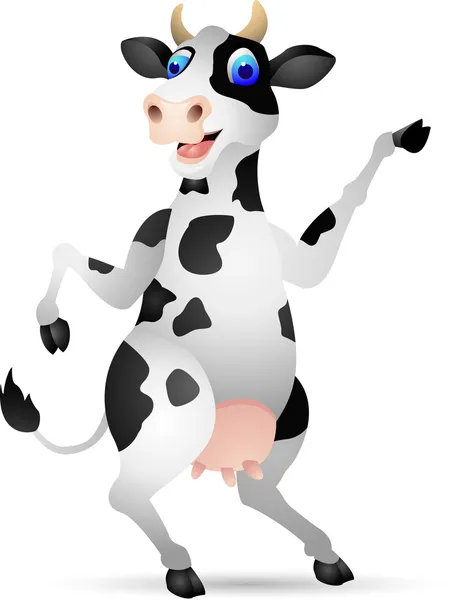 Caricatura de vaca — Vector de stock