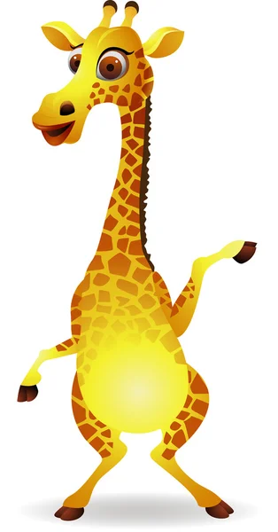 Hroch a žirafa kreslený — Stockový vektor