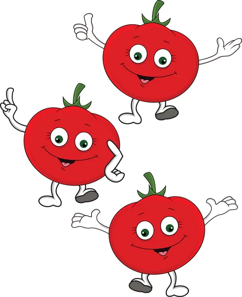 Tomate personnage de dessin animé — Image vectorielle