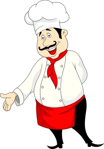Glücklicher Koch-Cartoon — Stockvektor