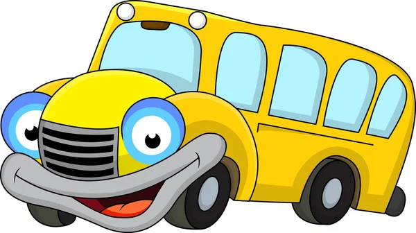 Autobús escolar de dibujos animados — Vector de stock