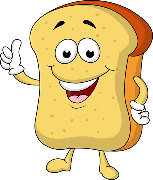 Slice of bread cartoon character