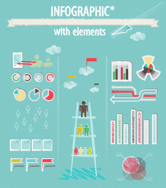 Infographic with elements — Stock Vector