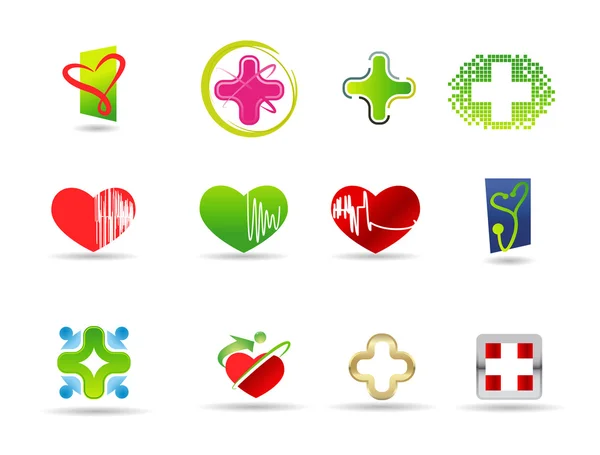 Medical and health icons set — Stock Vector