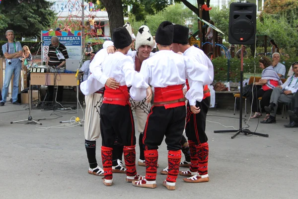 Serbiske dansere taler - Stock-foto