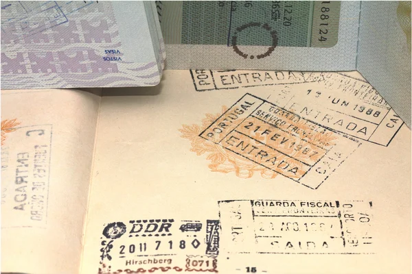 Stamped passport — Stock Photo, Image