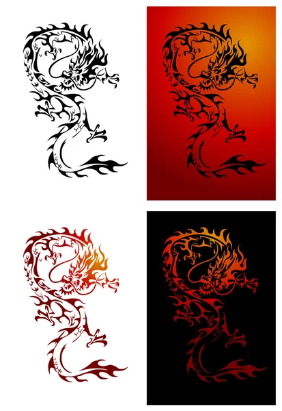 Ilustrador de dragão — Vetor de Stock