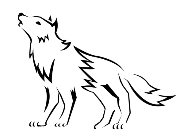 Vecteur loup — Image vectorielle
