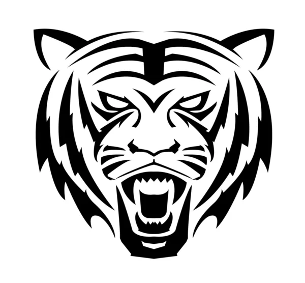 Symbole visage de tigre — Image vectorielle