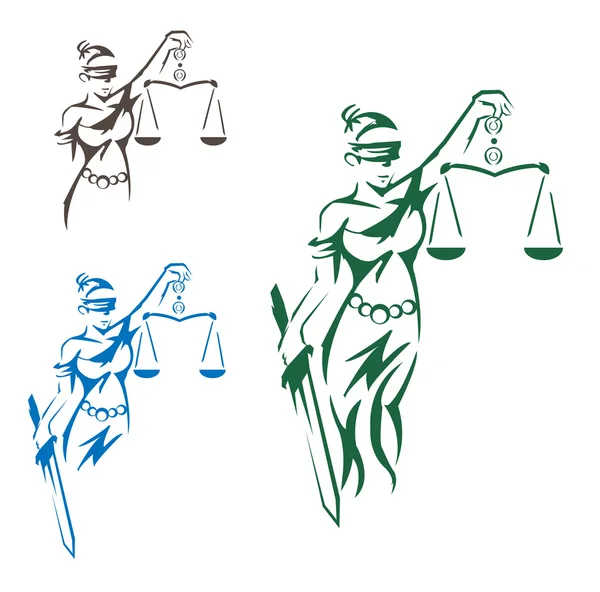 Lady Justice — Stock Vector
