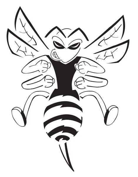 Bee karakter — Stockvector