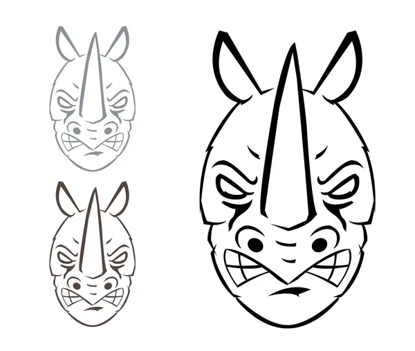 Mascotte de Rhino — Image vectorielle