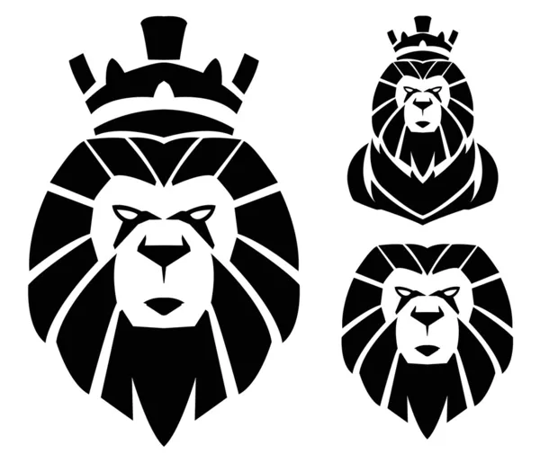 Lion with crown — Stock Vector