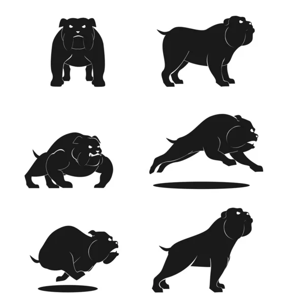 Set de perro toro — Archivo Imágenes Vectoriales