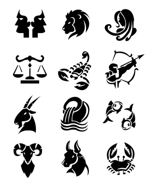 Conjuntos de signos del zodíaco Ilustraciones de stock libres de derechos