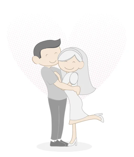 Paar umarmt sich — Stockvektor