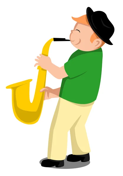 Saxofone infantil — Vetor de Stock