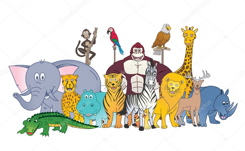 Wild Animal Color Group Stock Vector Image by ©premiumdesign #11987768
