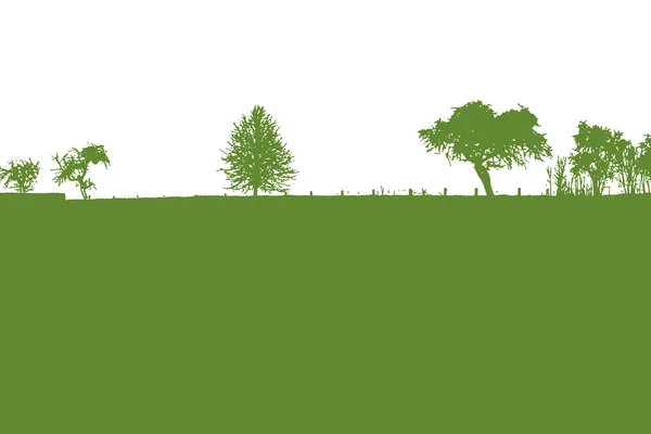 Zelená krajina ilustrace — Stock fotografie