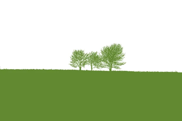 Una ilustración verde del paisaje — Foto de Stock