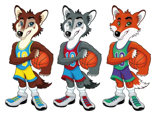 Stock vector Basketball mascots.