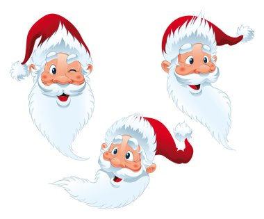 Santa Claus - expressions. clipart